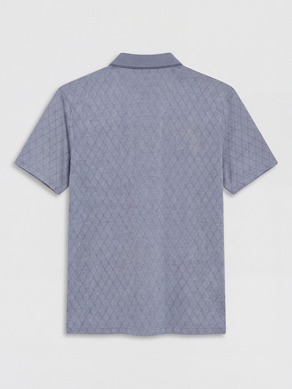 İndigo Polo Yaka Desenli Erkek Tişört-1