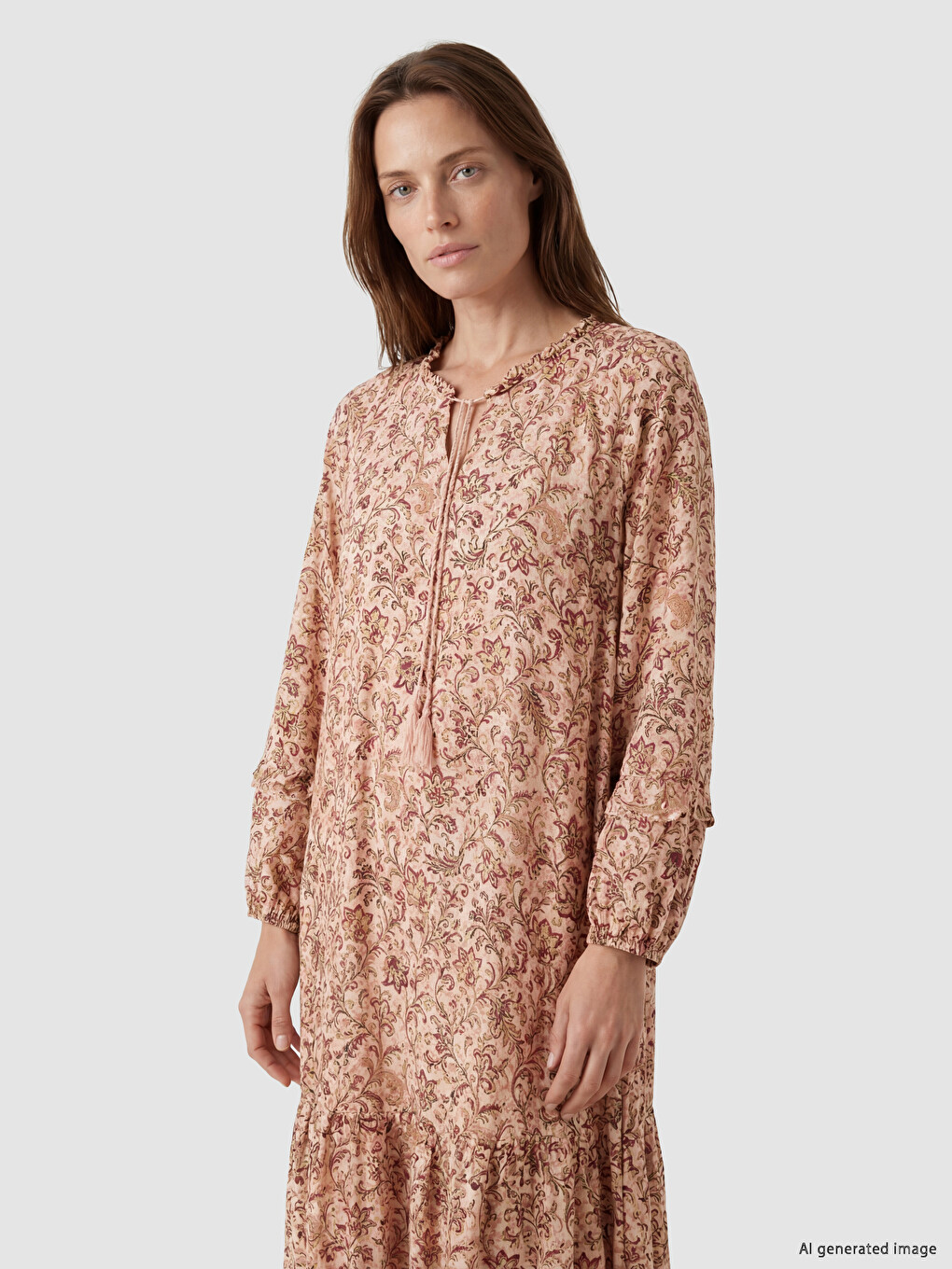 Woman Pink Dress-1