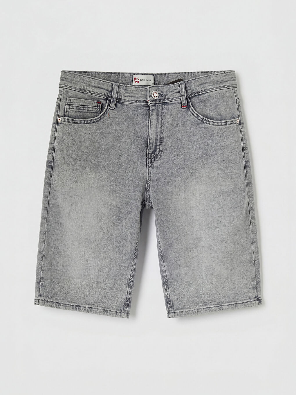 Gri Regular Fit Erkek Jean Şort