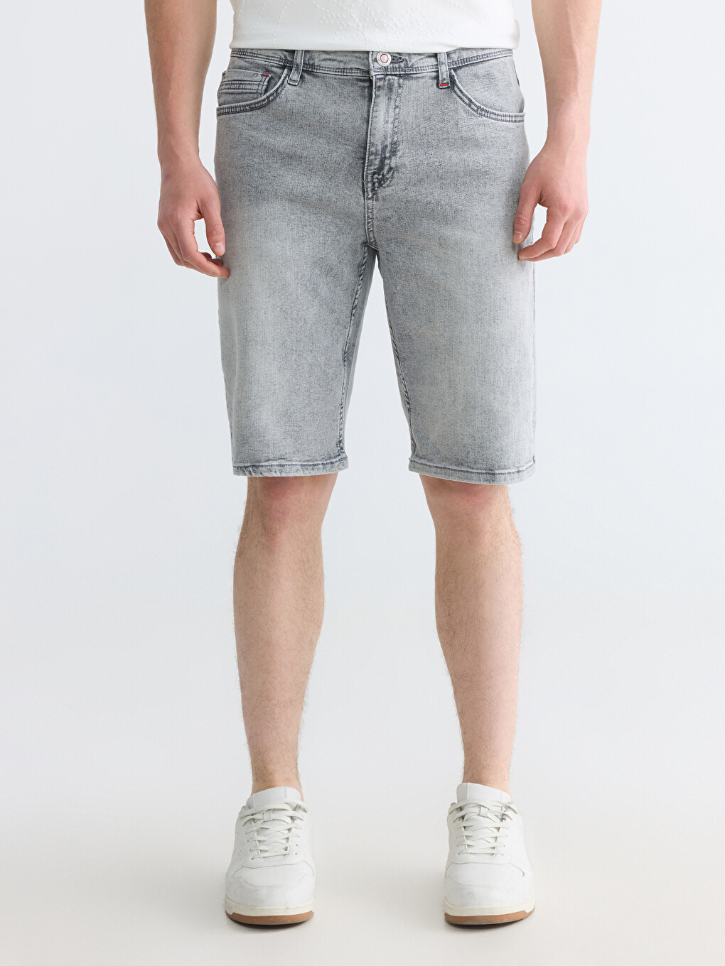Regular Fit Men's Denim Shorts-1