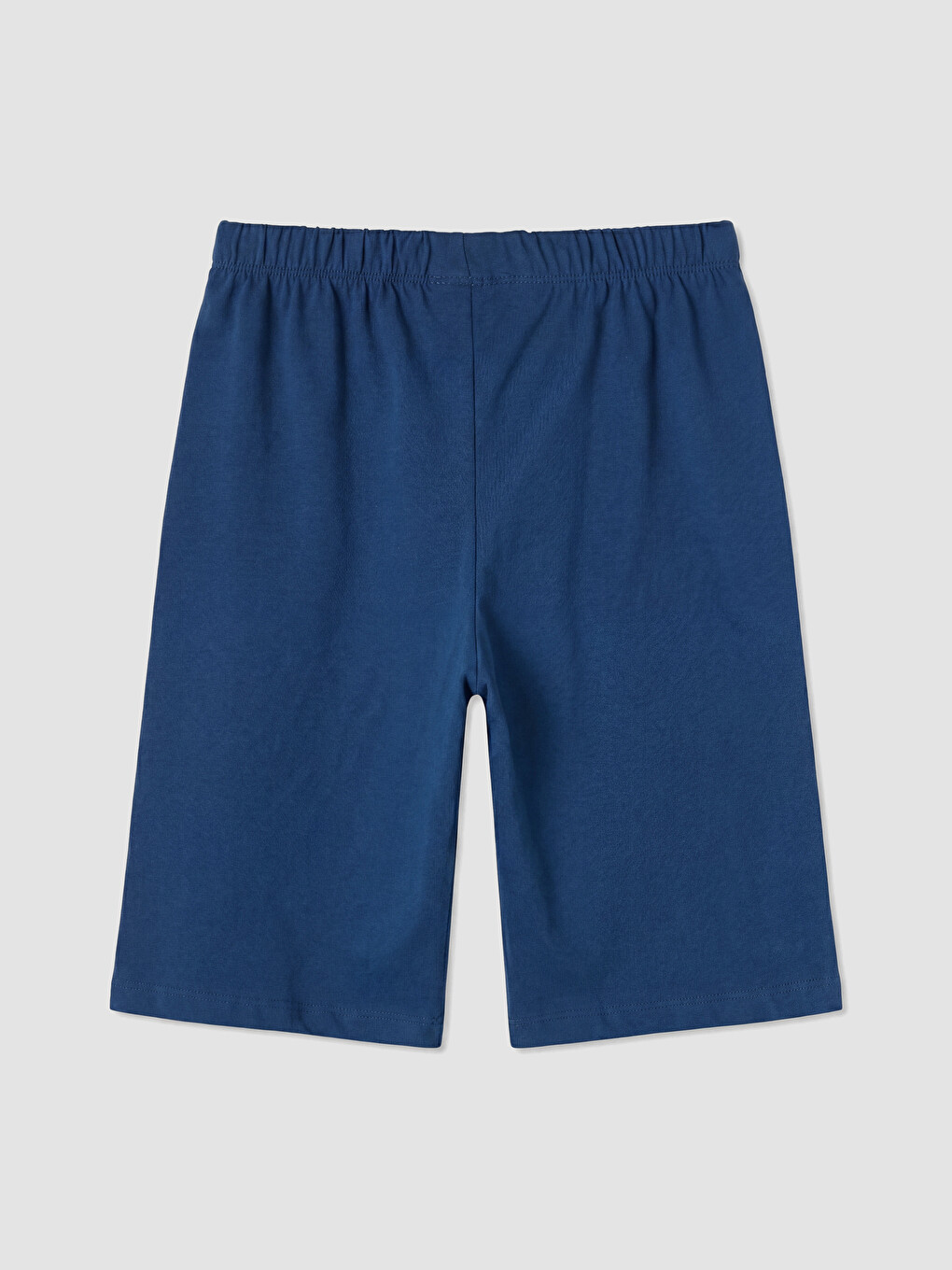 Mavi Bisiklet Yaka Erkek Çocuk Şortlu Pijama Takımı-6