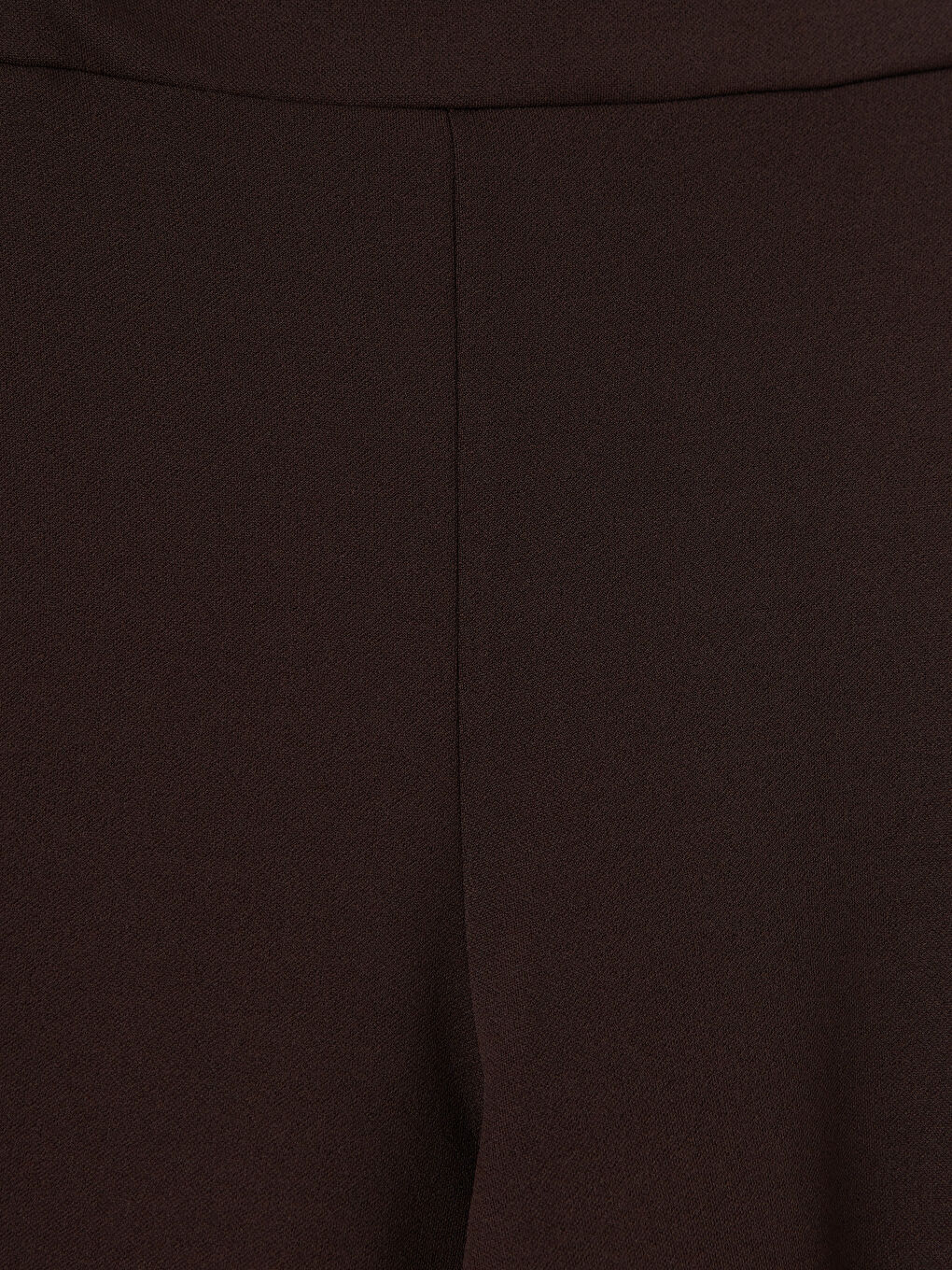 Kahverengi Beli Lastikli Geniş Paça Kadın Pantolon-2
