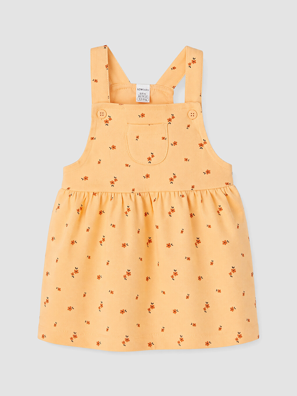 Floral Baby Girls' Dungaree Dress And T-shirt-6