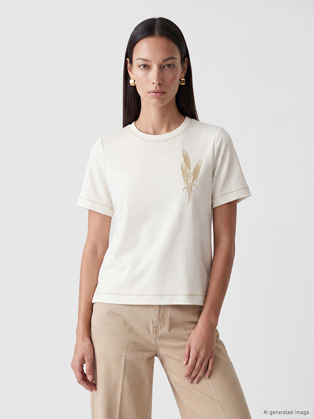 Embroidered Soft Touch Women's T-Shirt