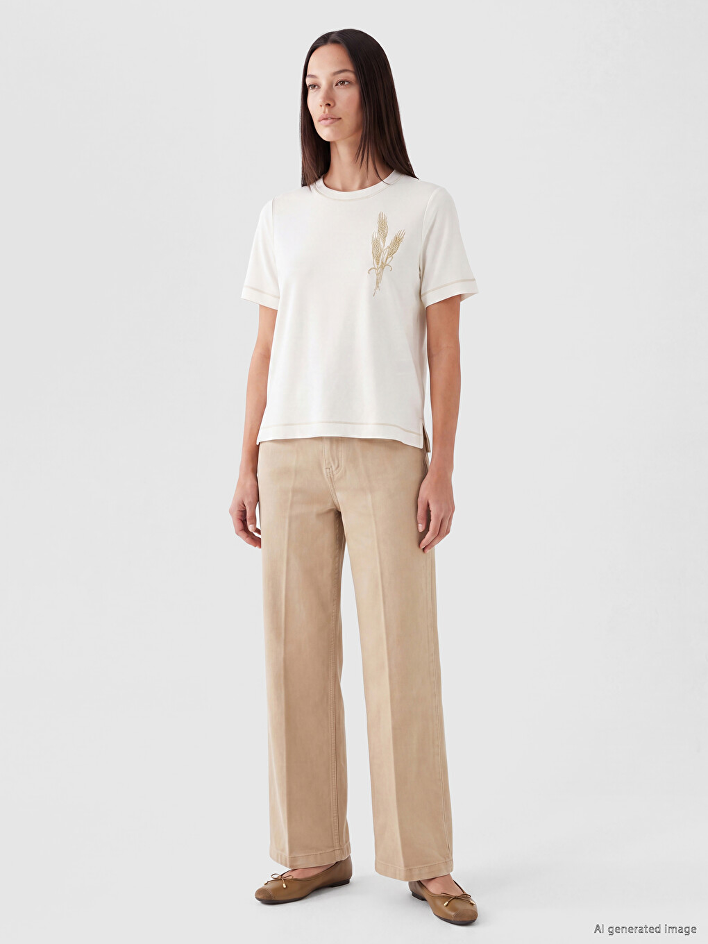 Embroidered Soft Touch Women's T-Shirt-1