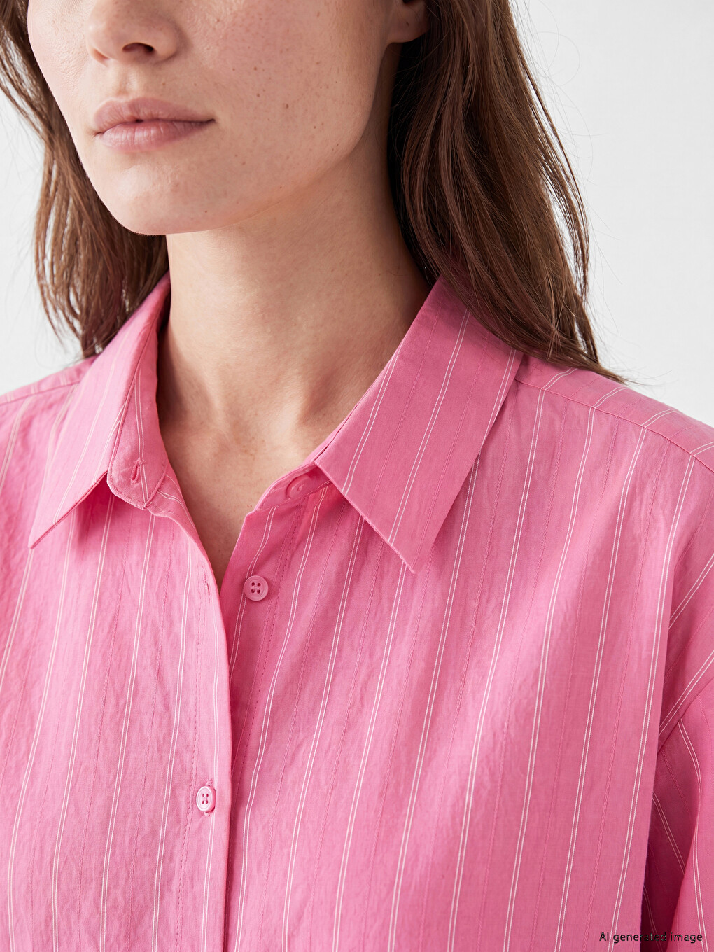 Striped Oversize Women's Shirt Tunic-2