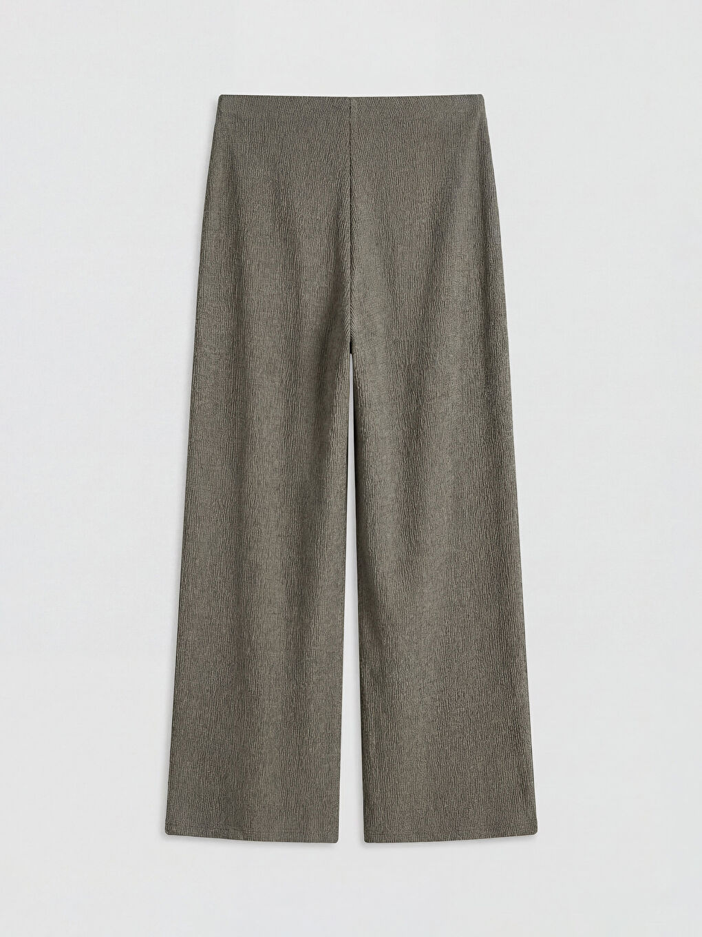 Haki Beli Lastikli Dokulu Kadın Pantolon-1