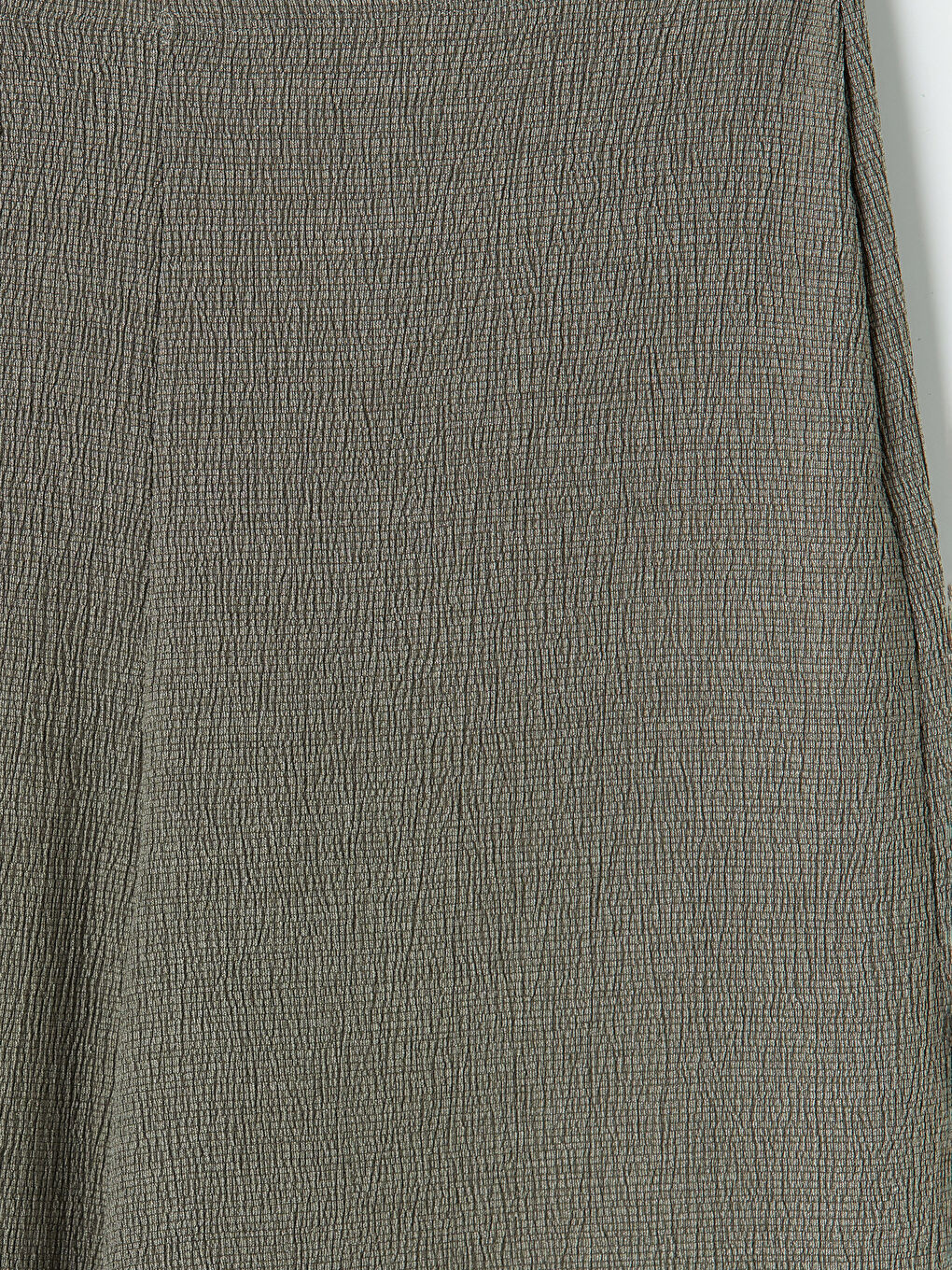 Haki Beli Lastikli Dokulu Kadın Pantolon-2