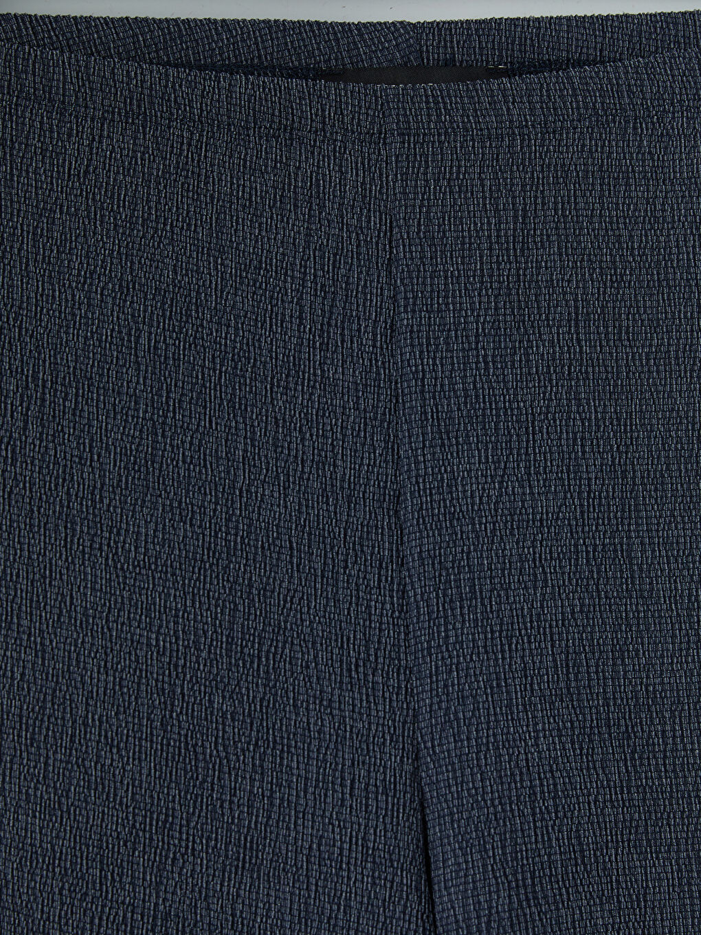 İndigo Beli Lastikli Dokulu Kadın Pantolon-6