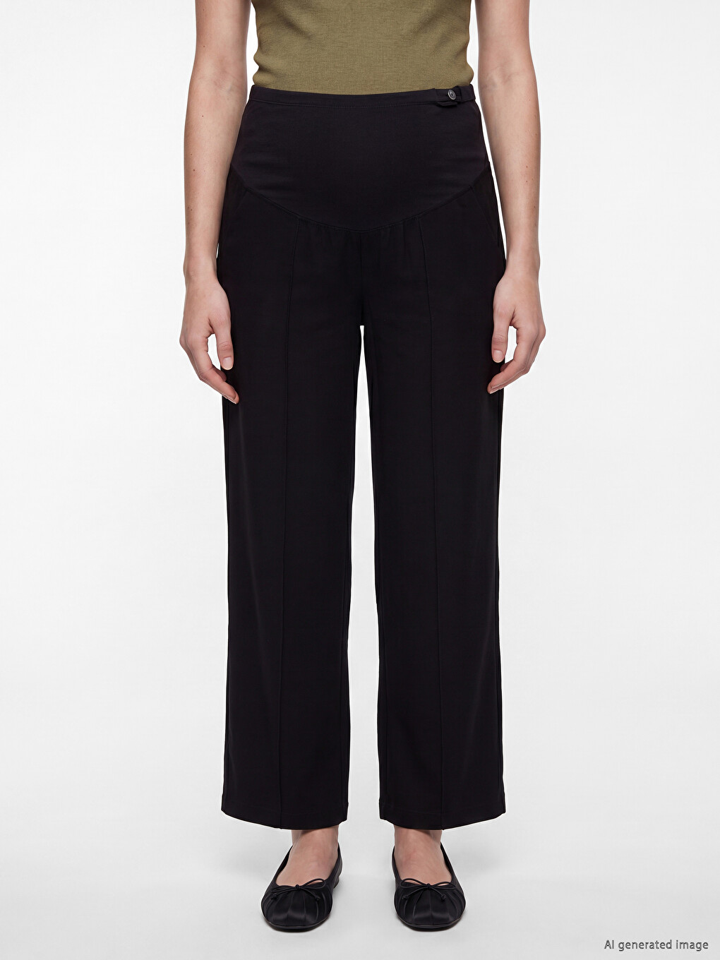 Trudničke pantalone sa pojasom preko stomaka-1