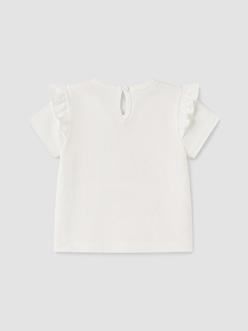 Pembe Çizgili Kız Bebek Gabardin Elbise-6