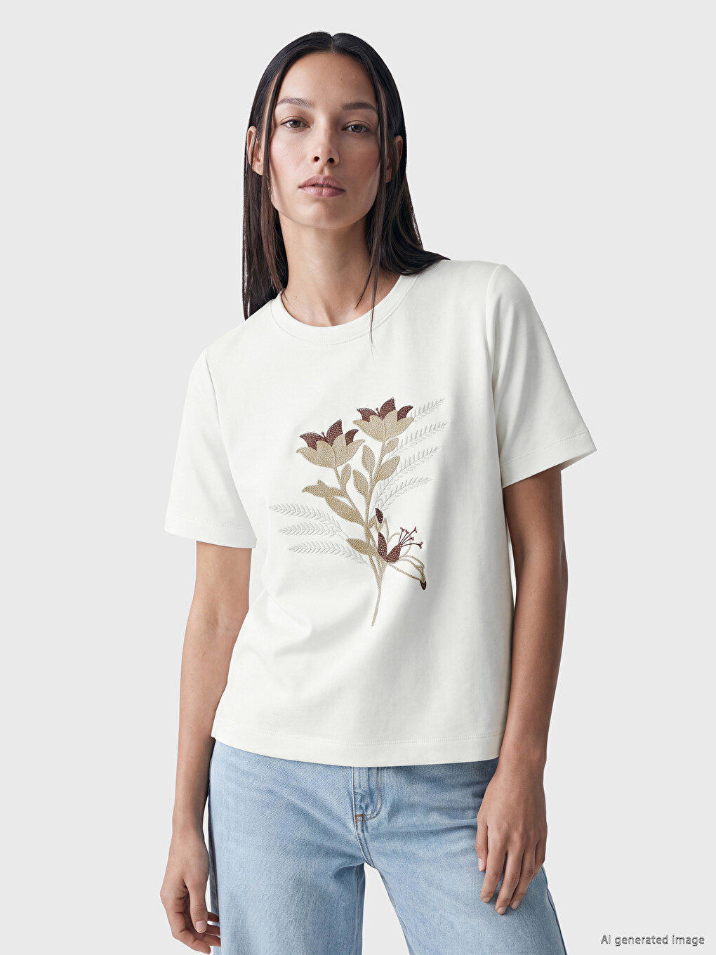 Embroidered Soft Touch Women's T-shirt