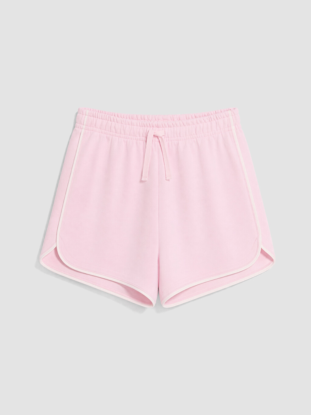 Pembe Beli Lastikli Kız Çocuk Soft Touch Şort