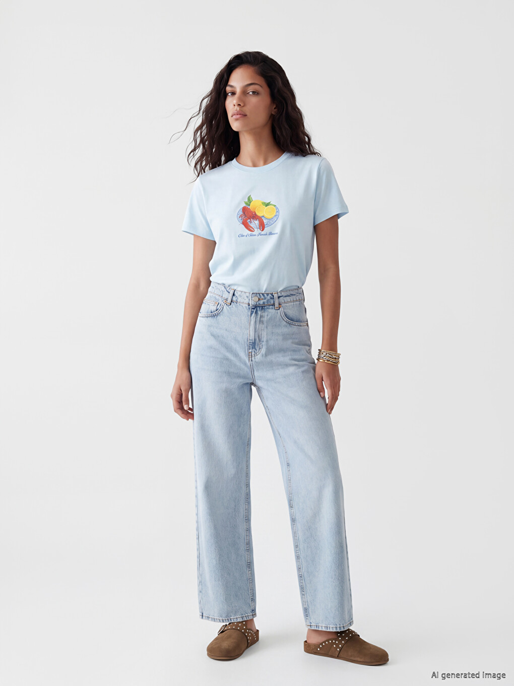 Printed 100% Cotton Women's T-Shirt-1