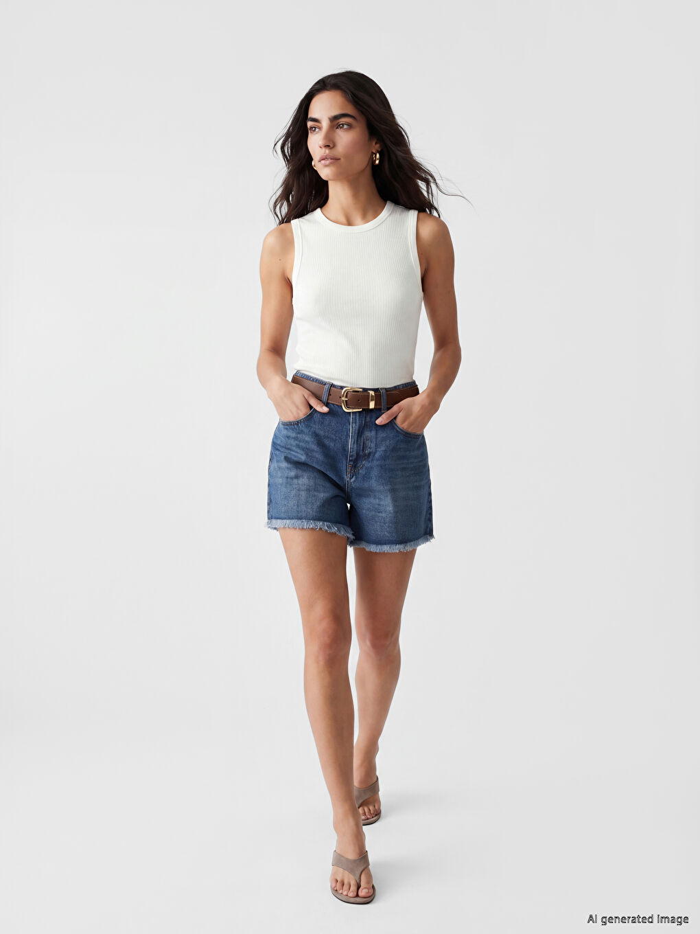 High Waisted Women's Denim Shorts