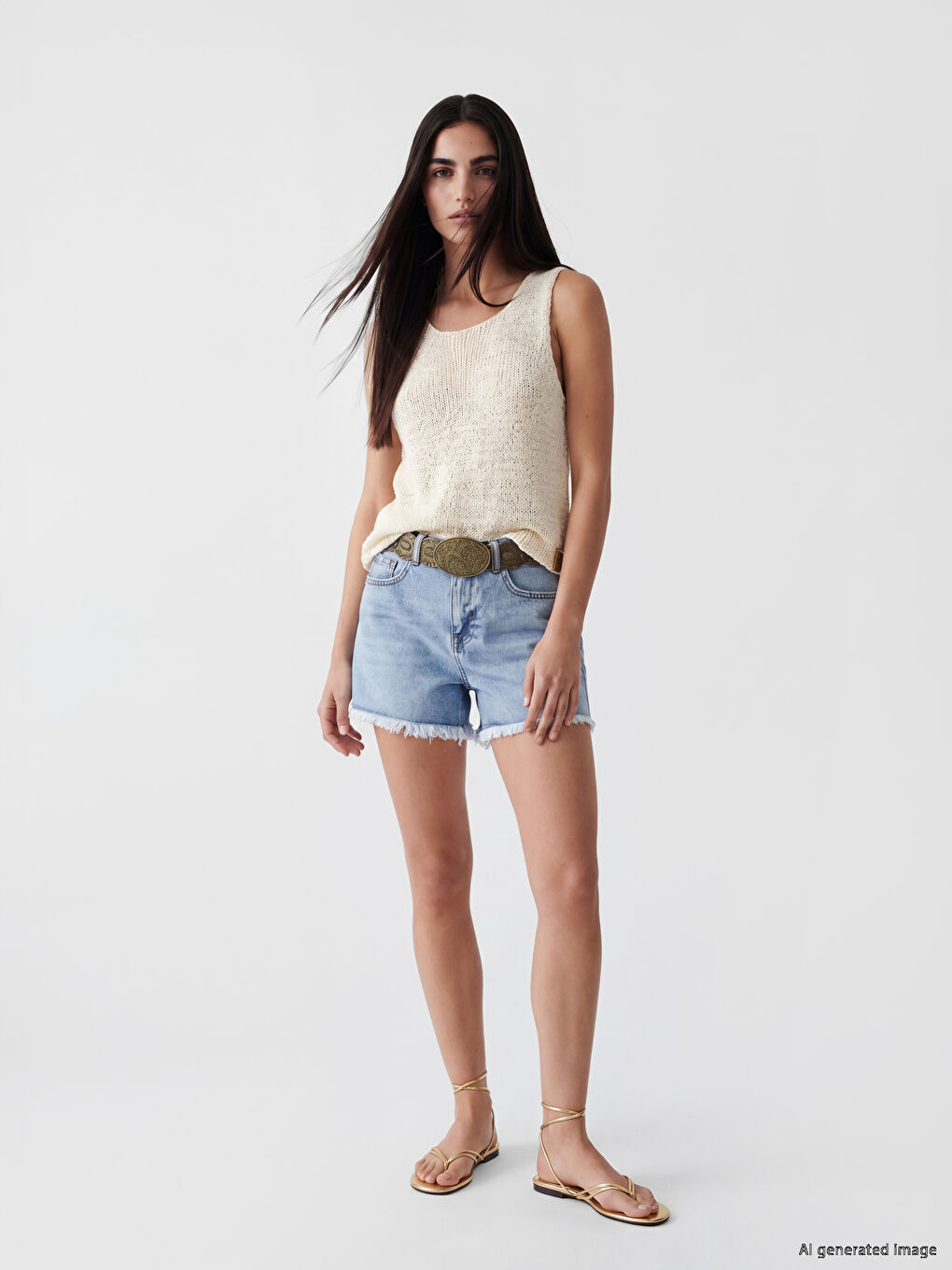 High Waisted Fringed Women's Jean Shorts