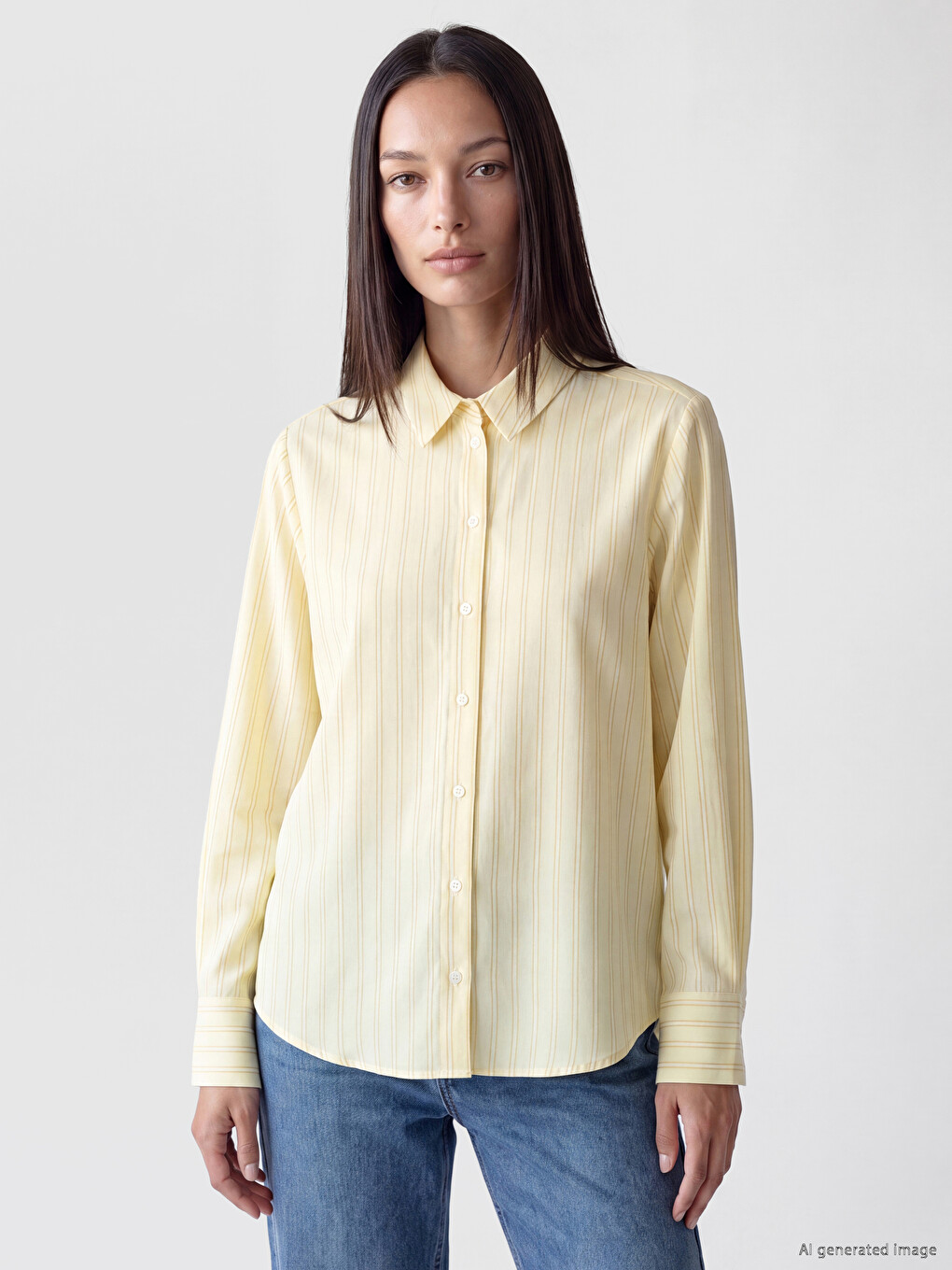 Striped 100% Cotton Women's Shirt