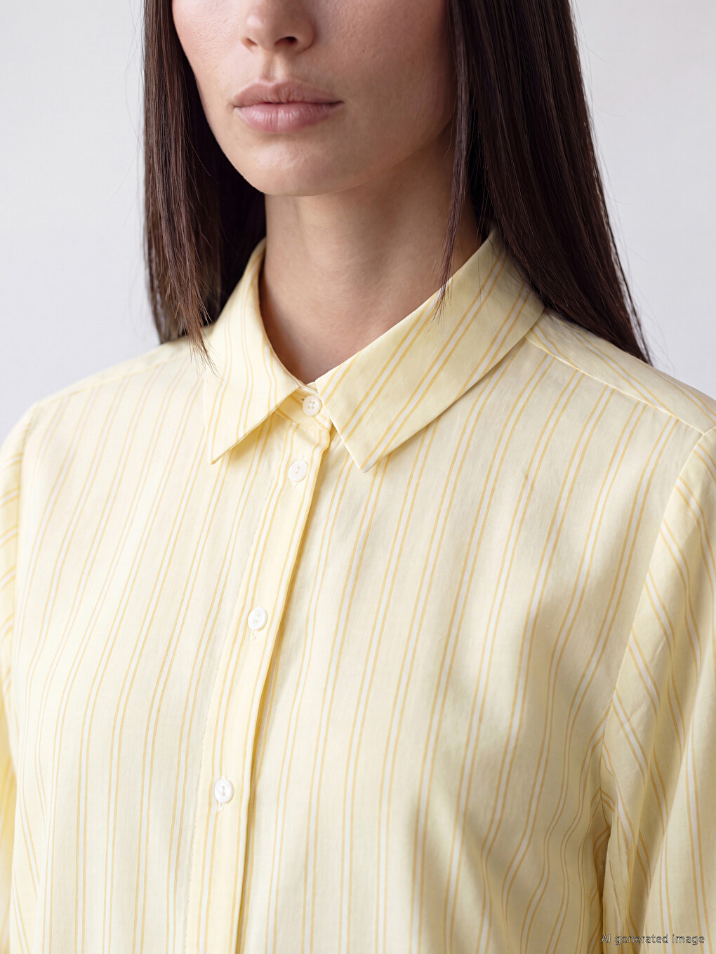 Striped 100% Cotton Women's Shirt-2