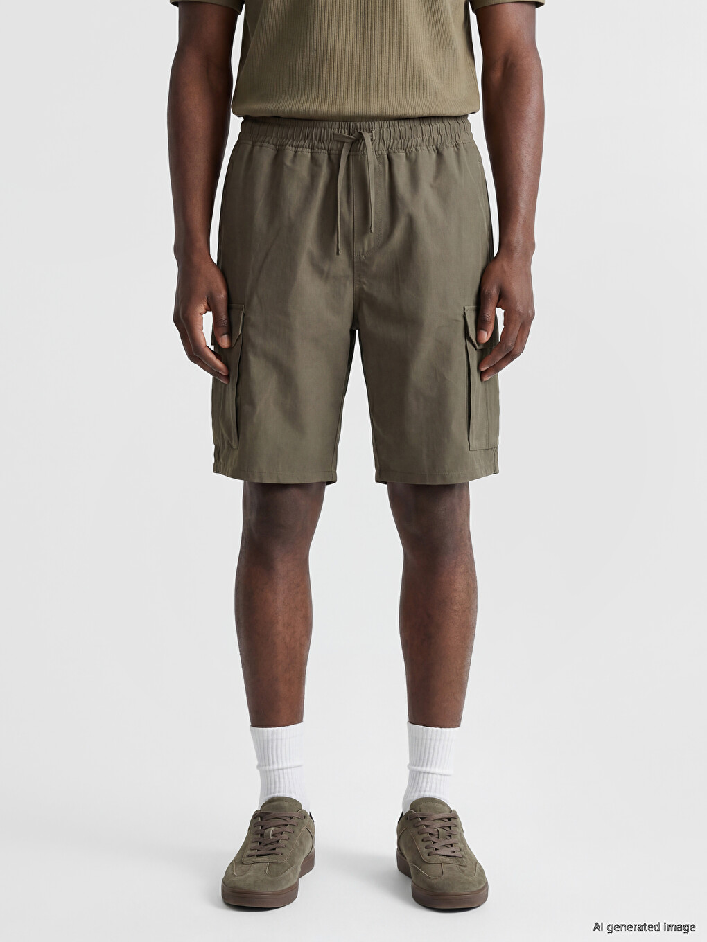 Relaxed Fit Men's Cargo Shorts-1