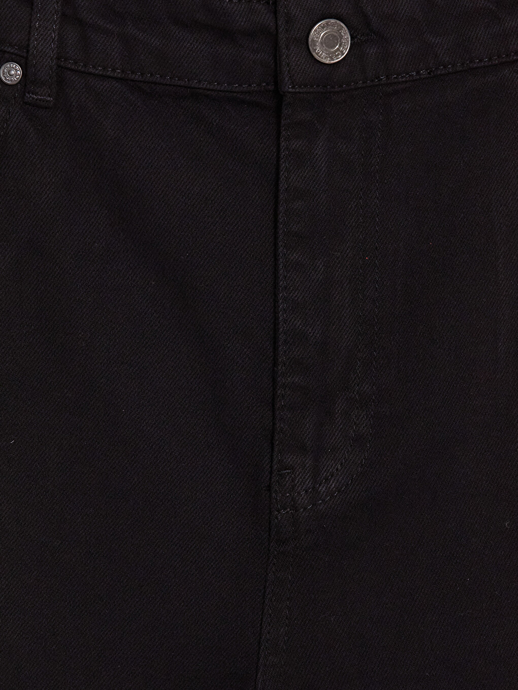 Siyah Relax Fit Gabardin Erkek Şort-1