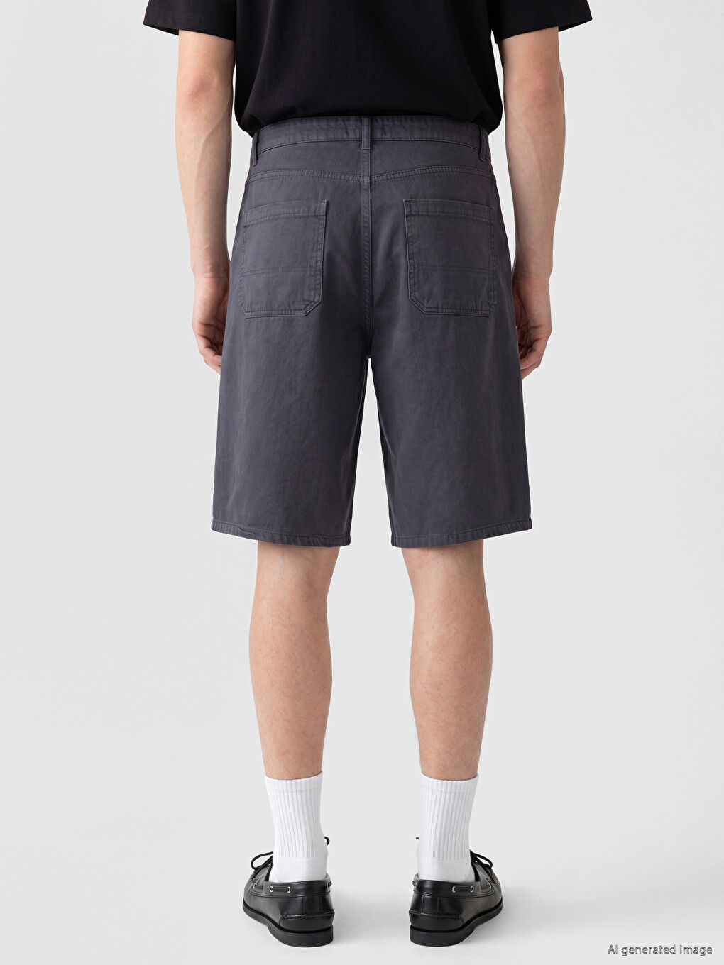 Relax Fit Gabardine Men's Shorts-3