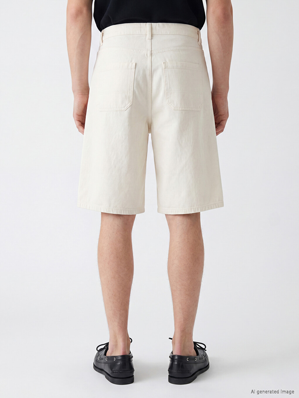 Relax Fit Gabardine Men's Shorts-3
