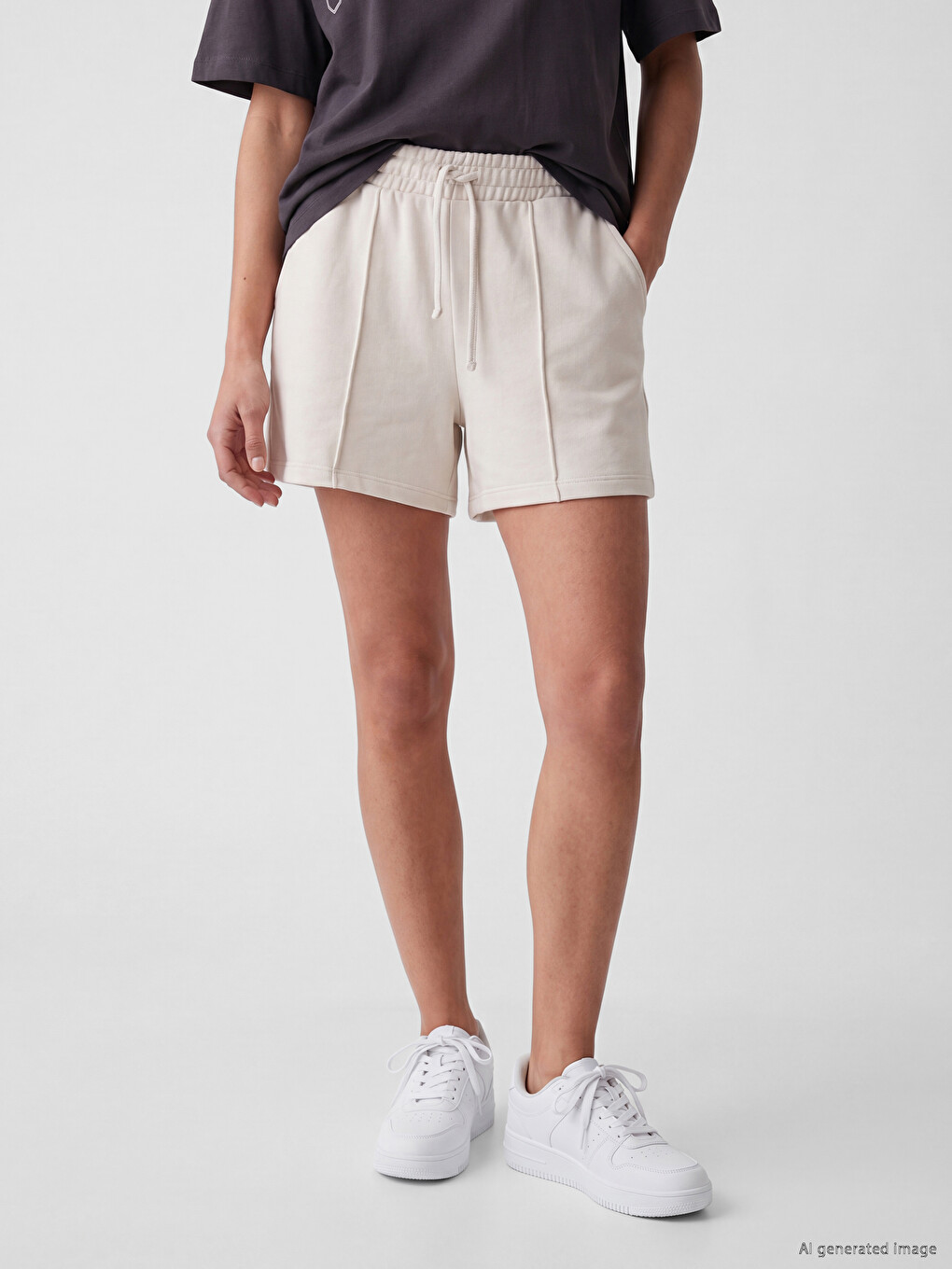 Elastic Waist Women's Shorts-1