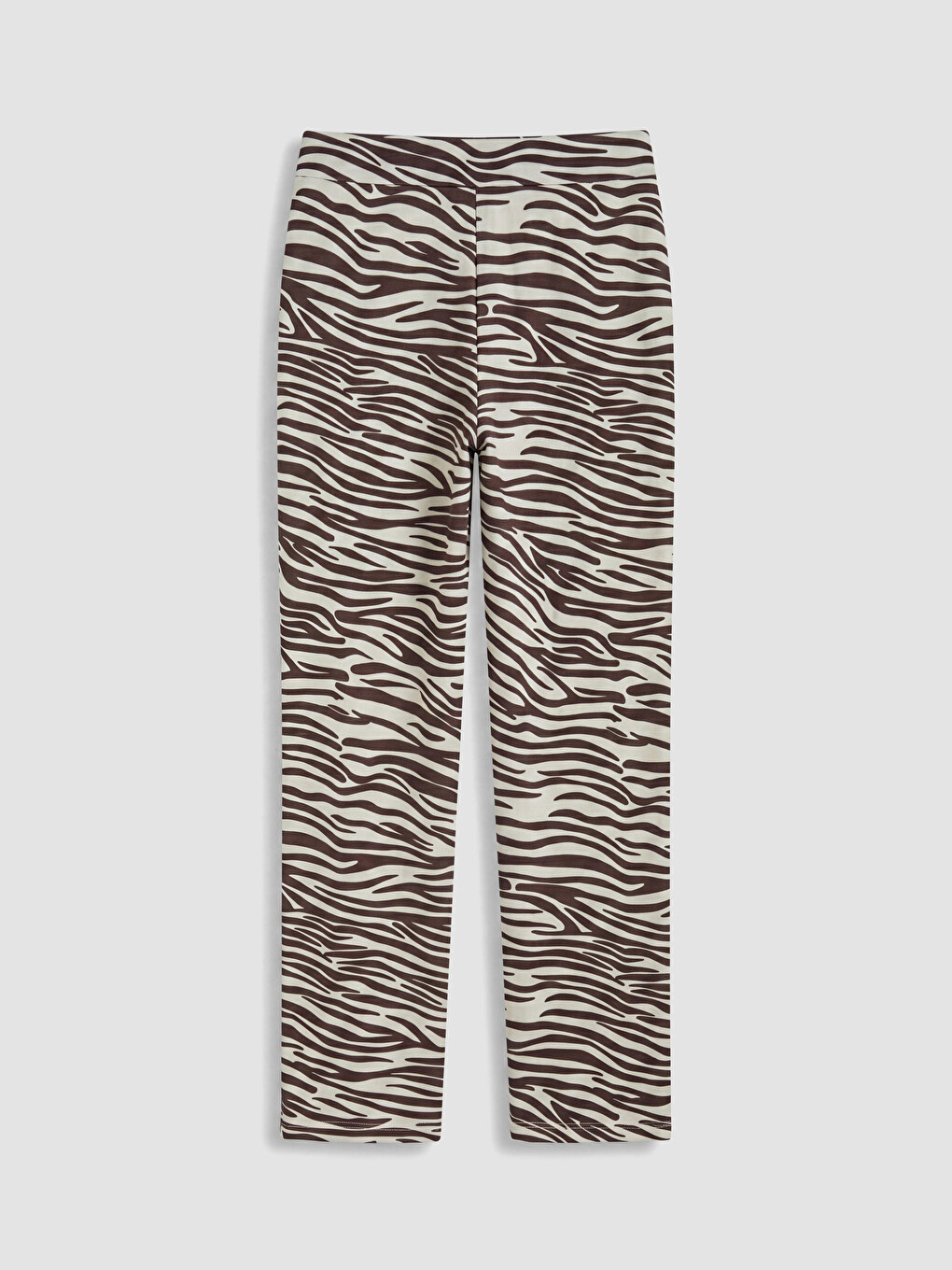 Elastic Waist Zebra Patterned Women's Trousers-2