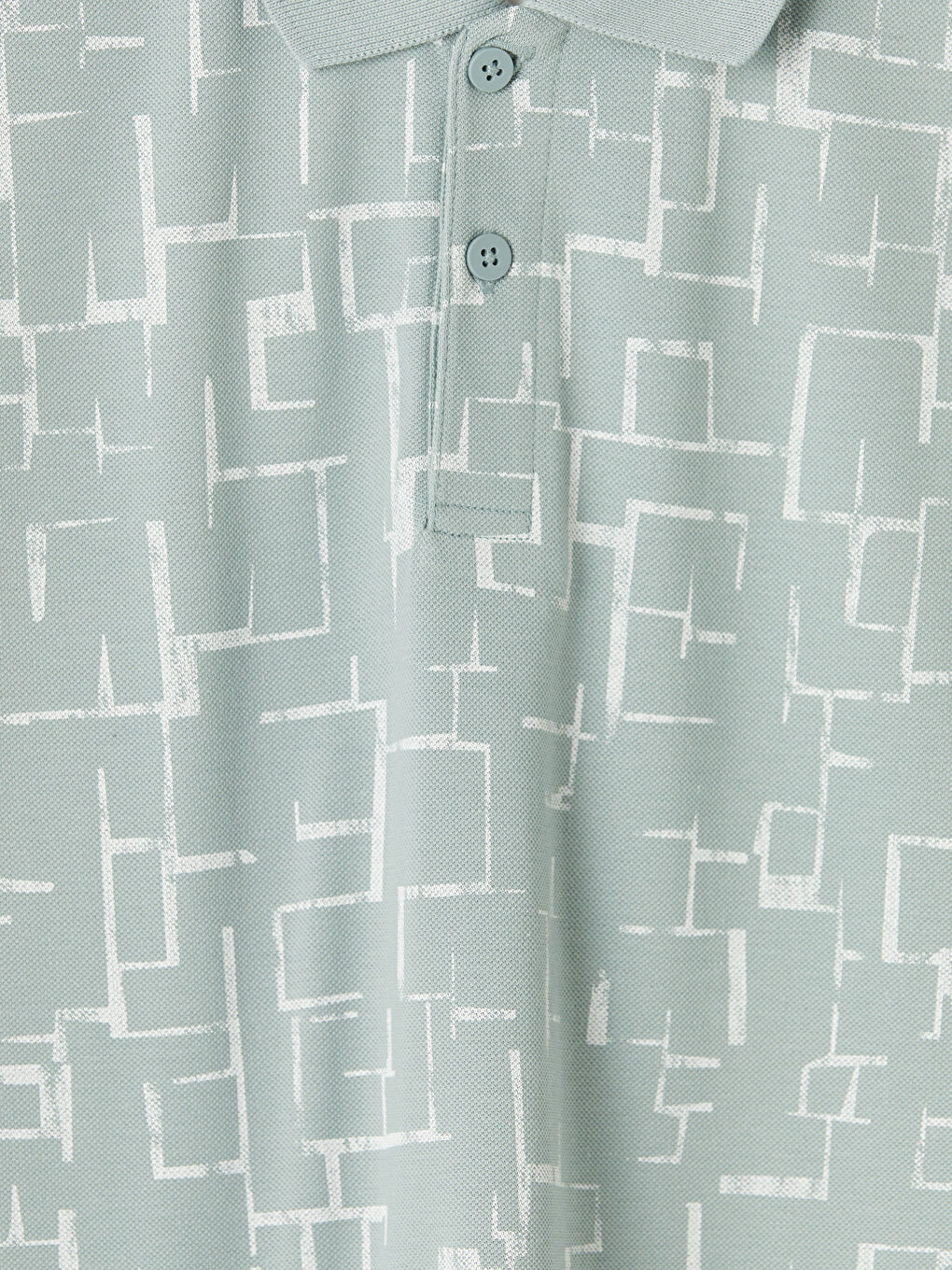 Polo Collar Patterned Pique Men's T-Shirt-6