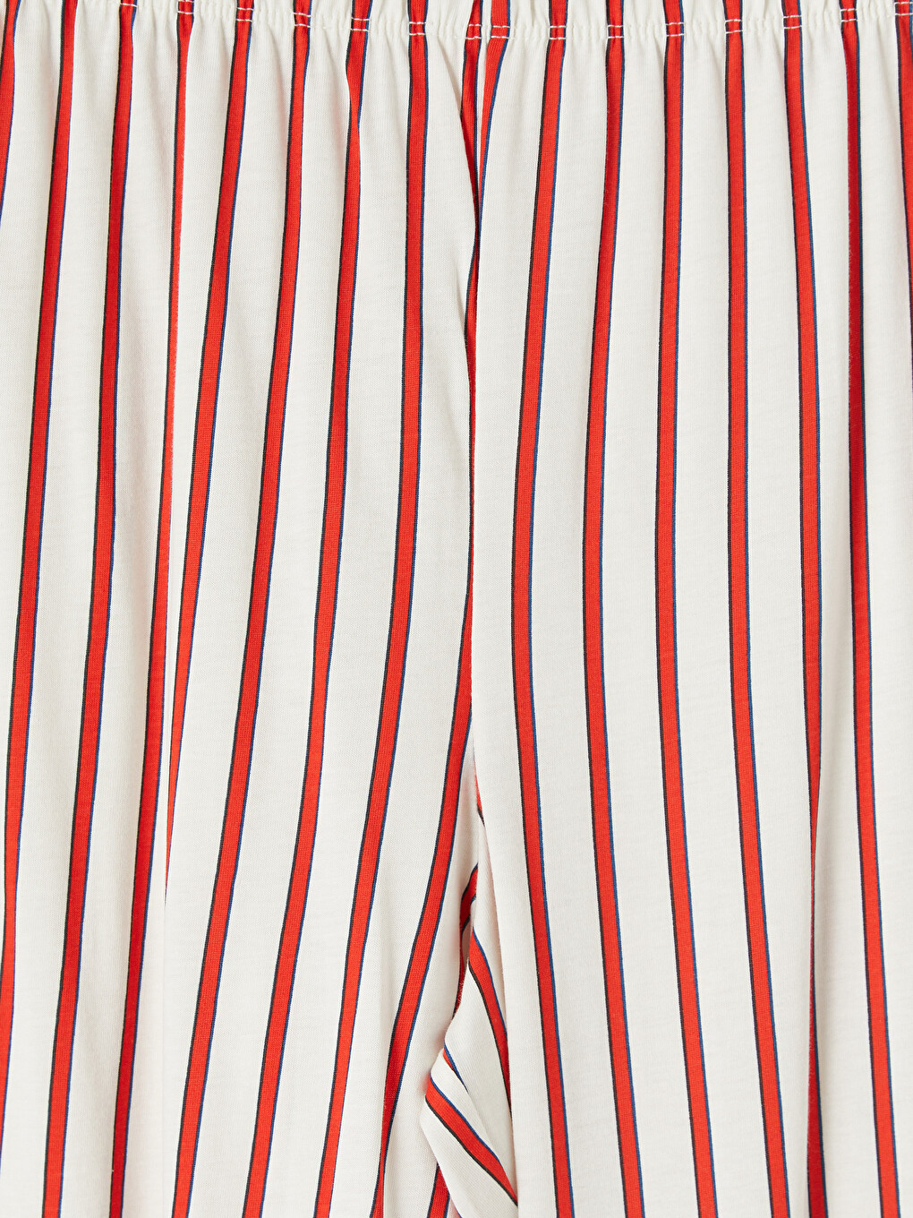 Kırmızı Bisiklet Yaka Baskılı Kadın Pijama Takımı-5
