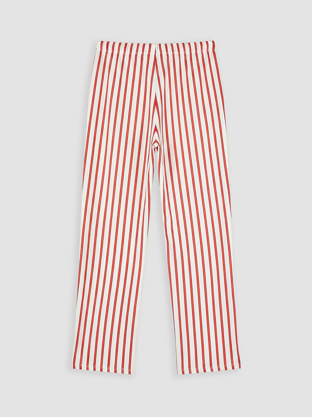 Kırmızı Bisiklet Yaka Baskılı Kadın Pijama Takımı-6