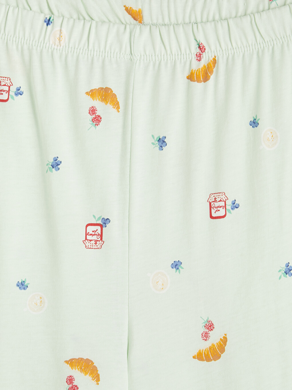 Yeşil Bisiklet Yaka Baskılı Kadın Pijama Takım-6