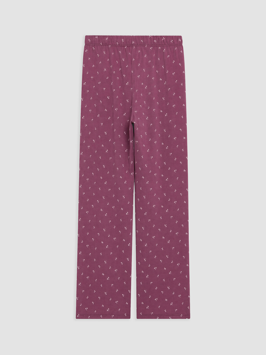 Mürdüm Bisiklet Yaka Baskılı Kadın Pijama Takımı-4