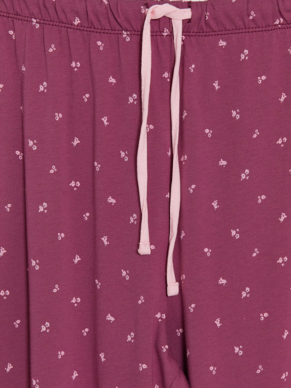 Mürdüm Bisiklet Yaka Baskılı Kadın Pijama Takımı-6
