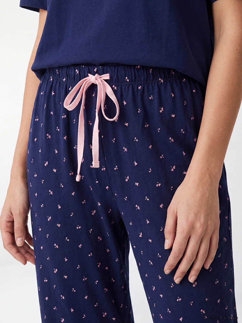 Crew Neck Printed Women's Pyjamas Set-2