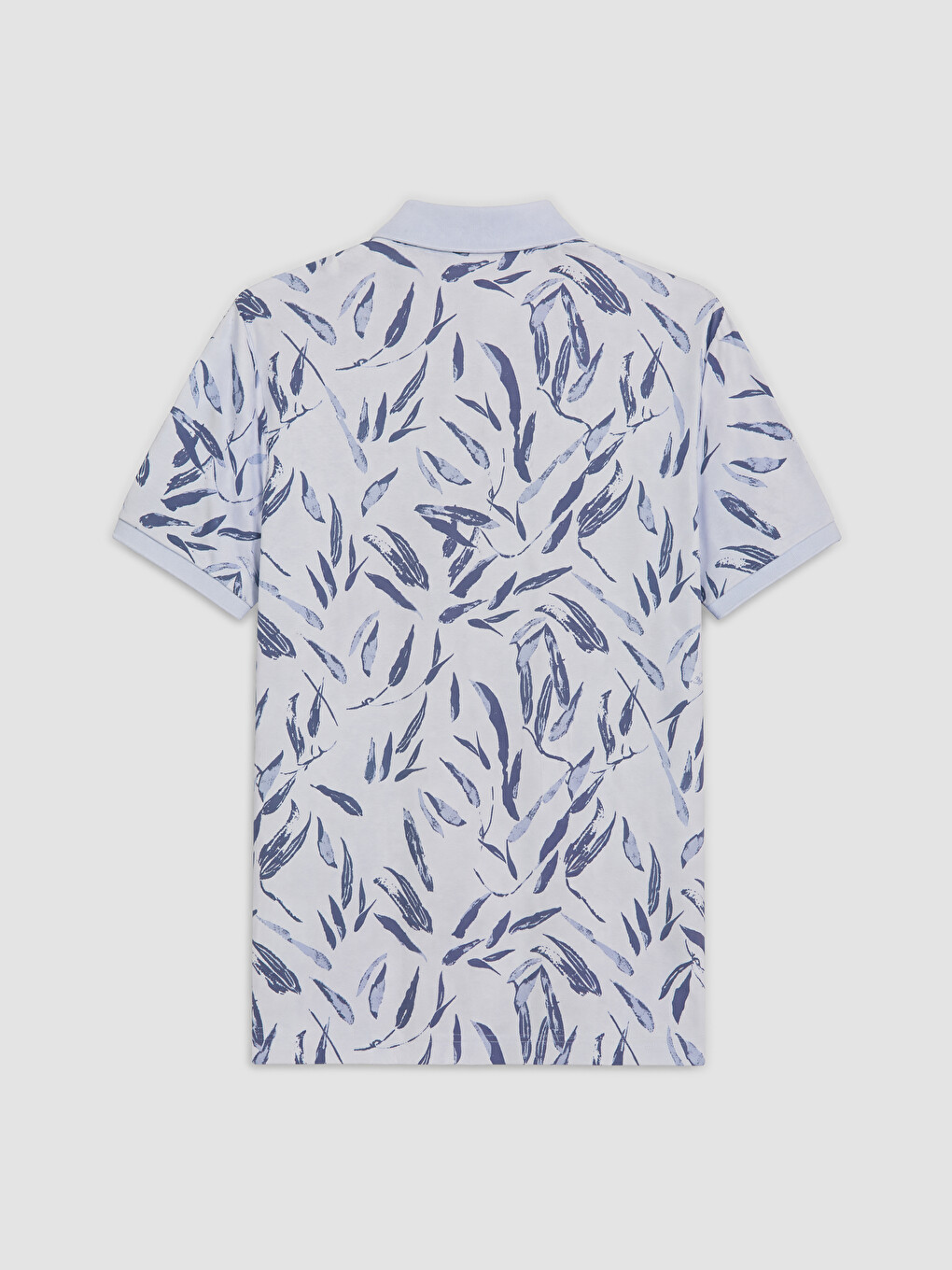 Mavi Polo Yaka Desenli Pike Erkek Tişört-1