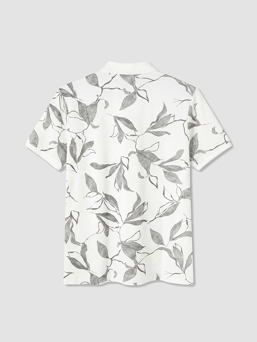 Siyah Polo Yaka Desenli Pike Erkek Tişört-5