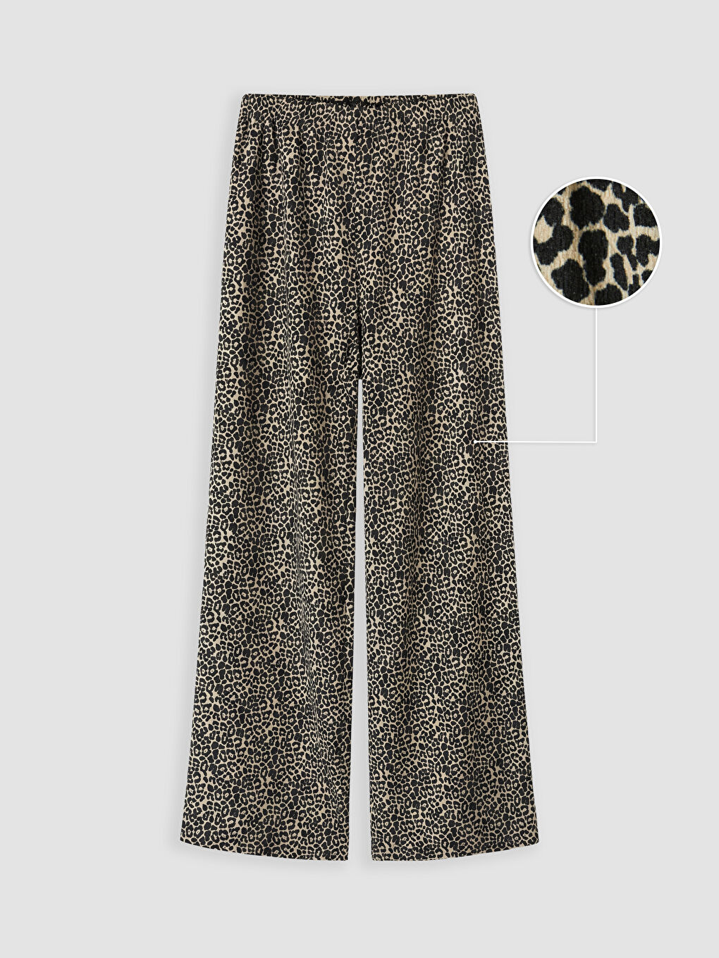 Kahverengi Leopar Desenli Kız Çocuk Pantolon