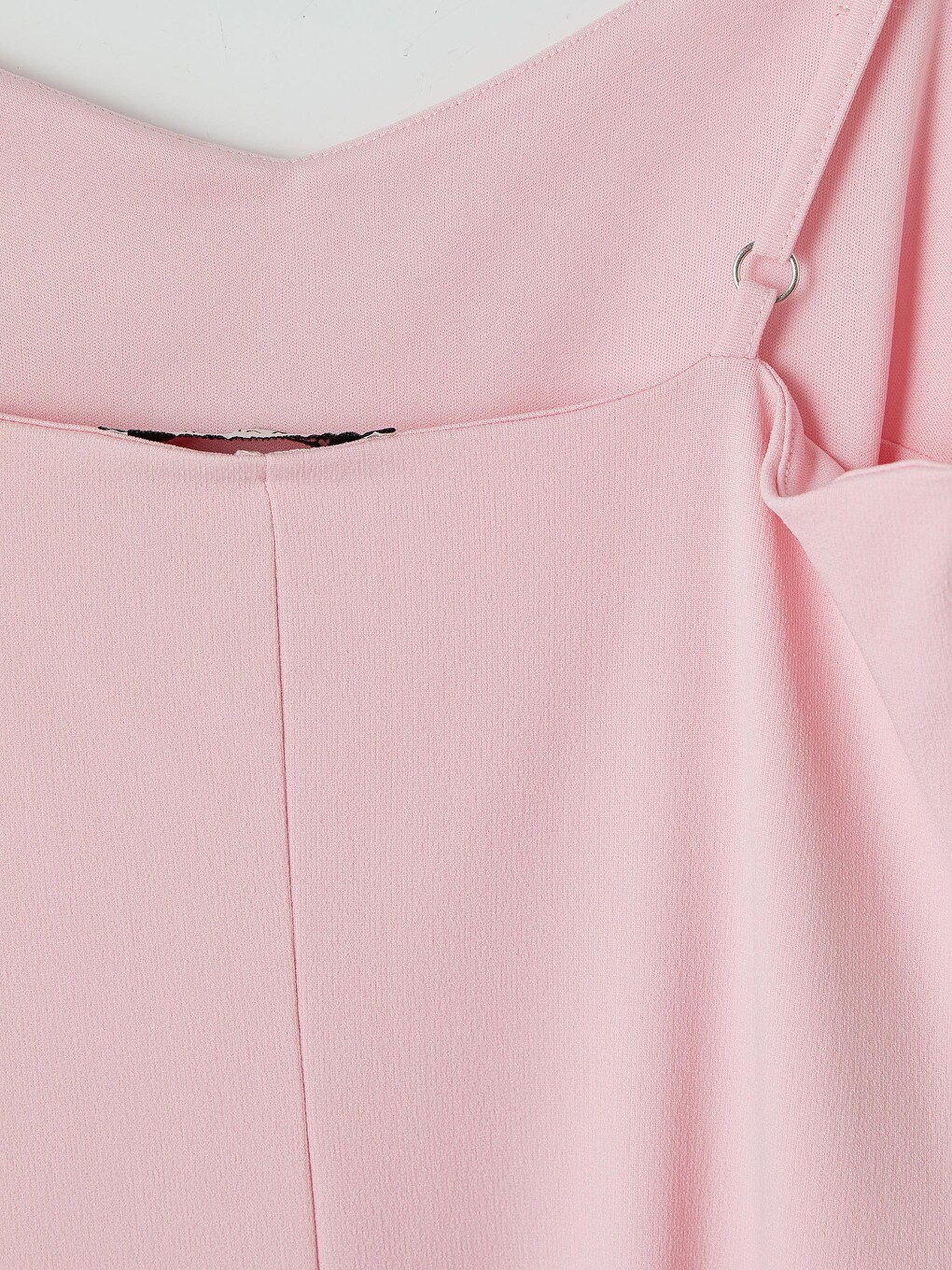 V Neck Strappy Ruched Crepe Dress-8