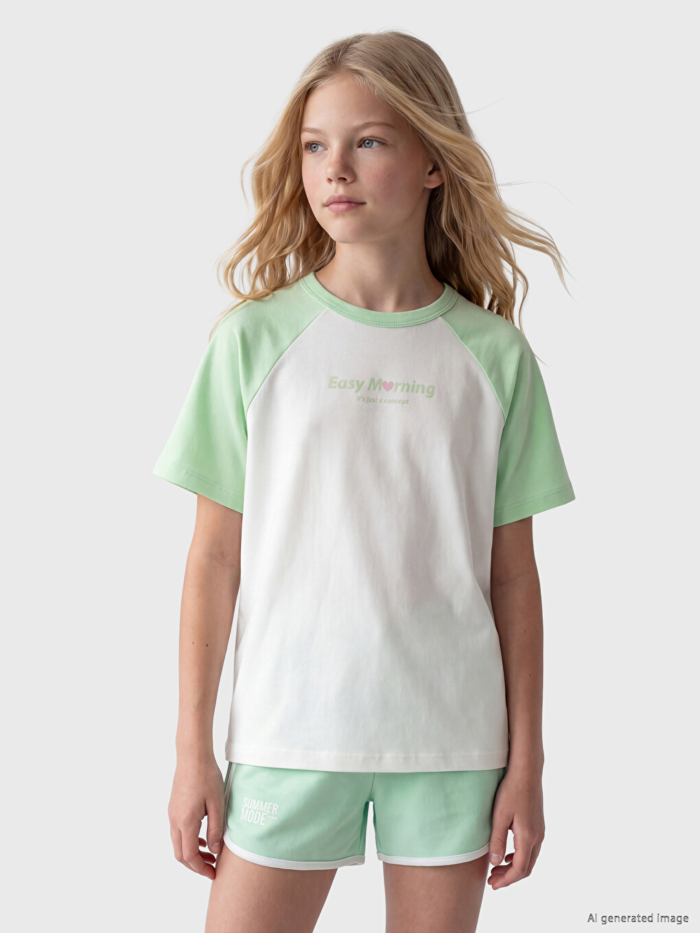 Tricou Fată cu Text Imprimat