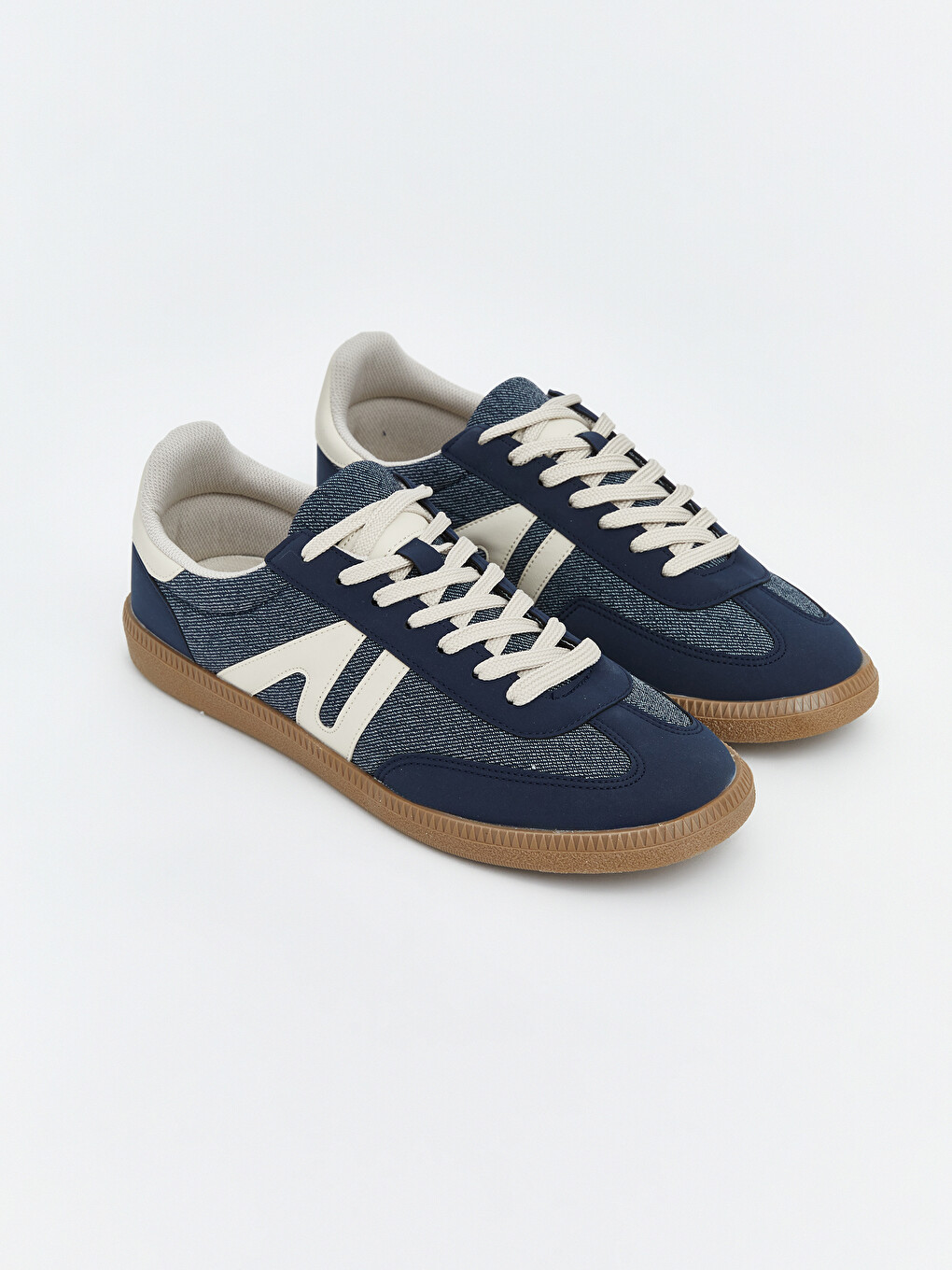 Lacivert Kumaş Detaylı Erkek Sneaker