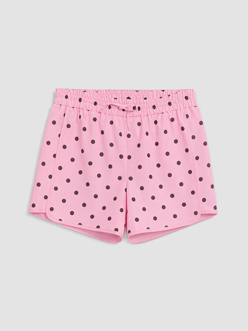 Pembe Puantiyeli Kız Çocuk Deniz Şortu