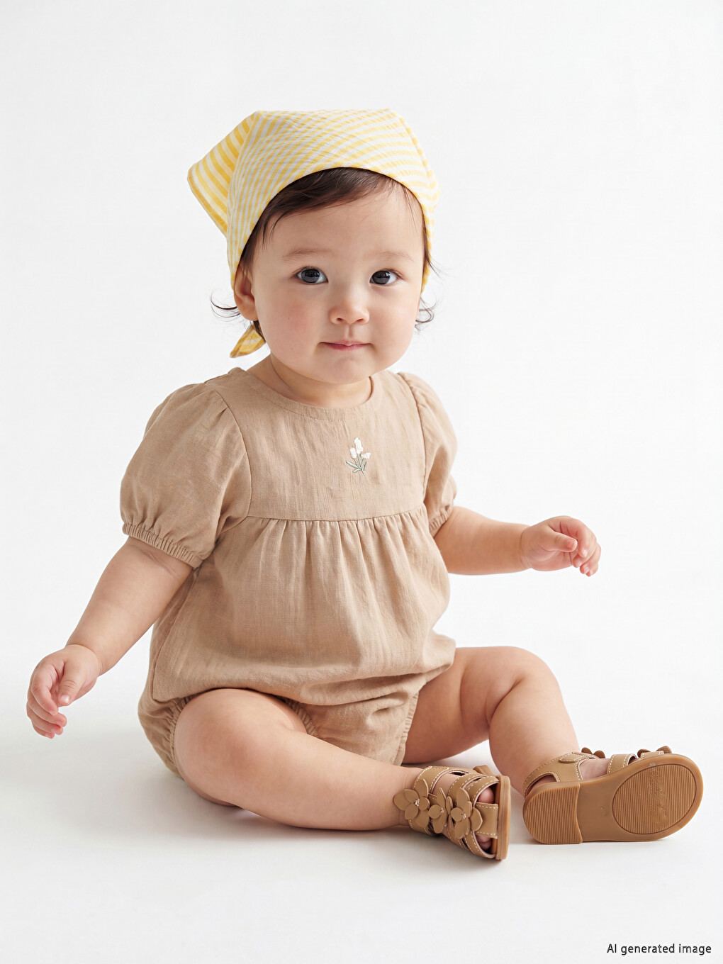 Crew Neck Embroidered Baby Girls' Snap Bodysuit