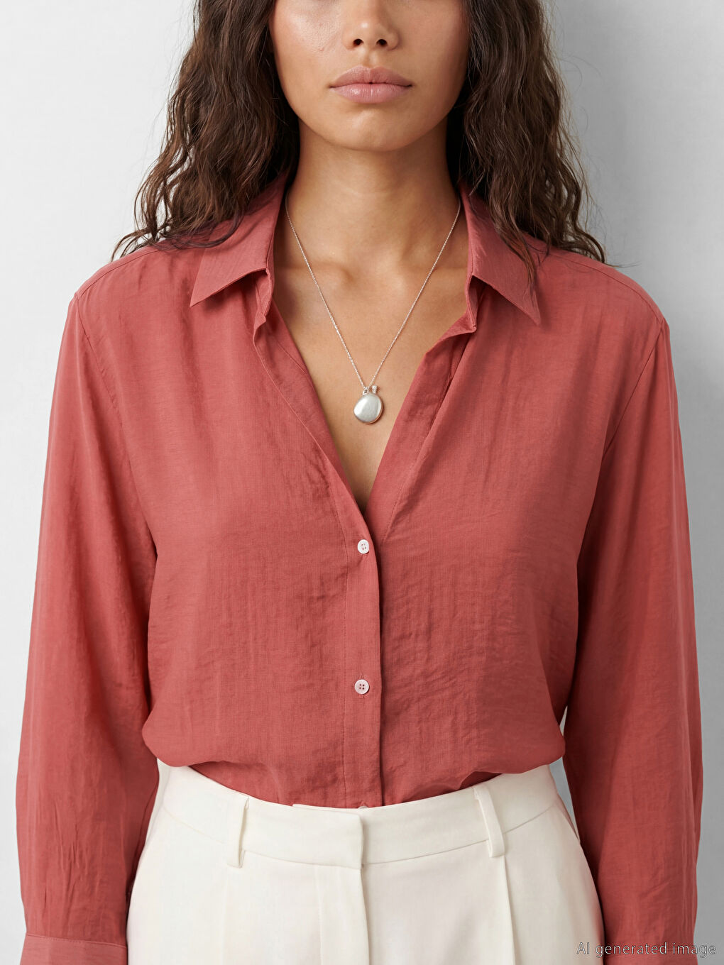 Pembe Regular Fit Kadın Gömlek-2