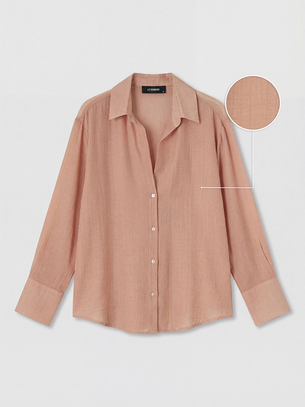 Pembe Regular Fit Kadın Gömlek-4