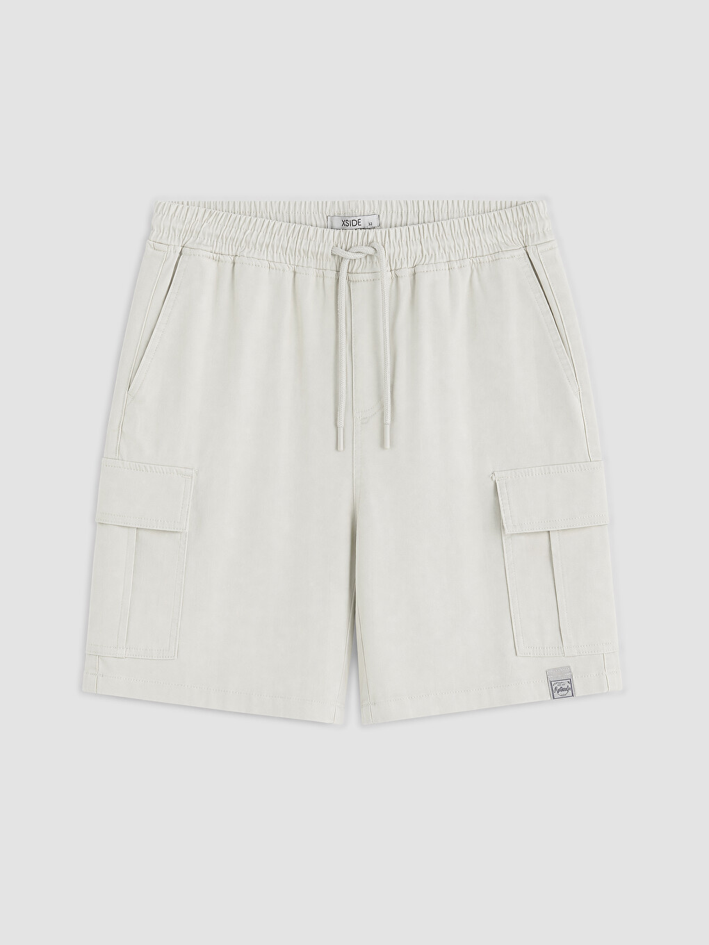 Regular Fit Elastic Waist Men's Cargo Shorts