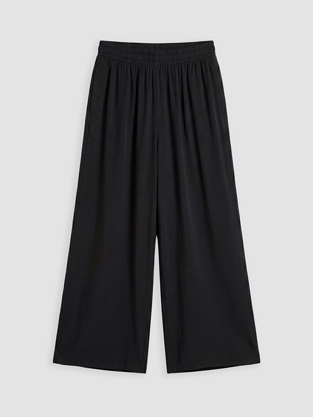 Siyah Beli Lastikli Kadın Pantolon