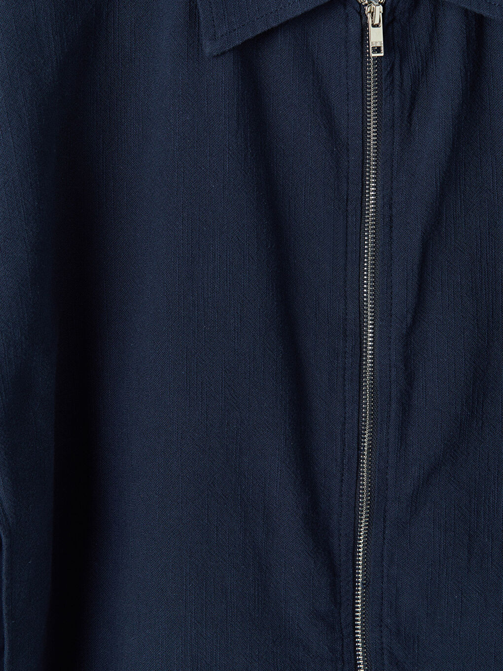 Lacivert Regular Fit Keten Görünümlü Erkek Ceket-6