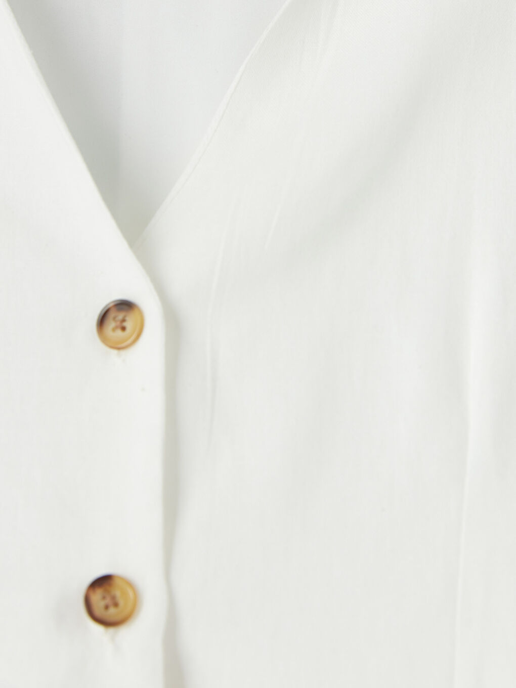 Beyaz Yelek Görünümlü Pileli Elbise-6