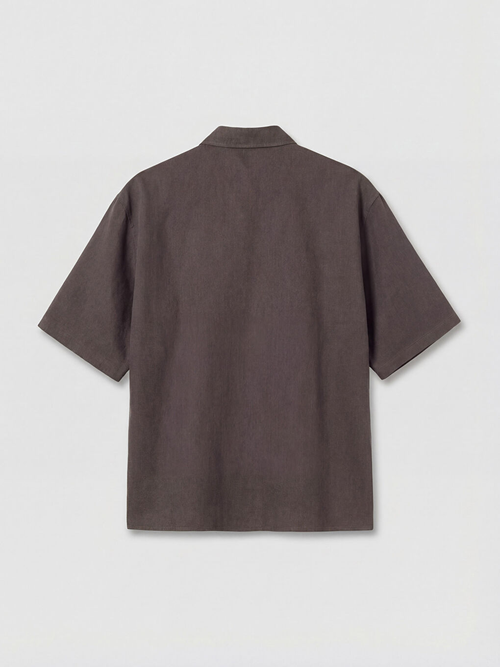 Kahverengi Loose Fit Nakışlı Erkek Gömlek-5